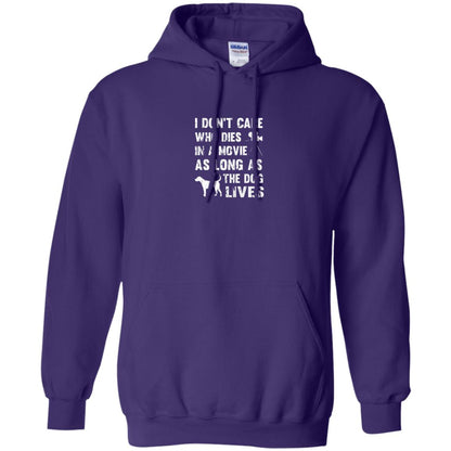 I Don_t Care Who Dies In Movie As Long As Dog Lives Dog Lover T-shirt Purple
