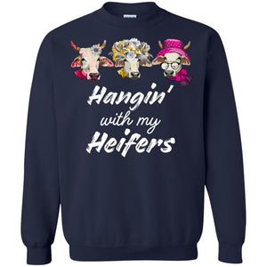 Hangin' With My Heifers ShirtG180 Gildan Crewneck Pullover Sweatshirt 8 oz.