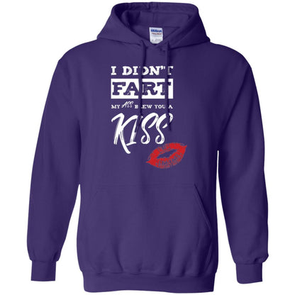 Funny Kiss T-shirt I Didn_t Fart My Ass Blew You A Kiss Purple