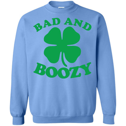Bad And Boozy Saint Patricks Day T-shirt Carolina Blue