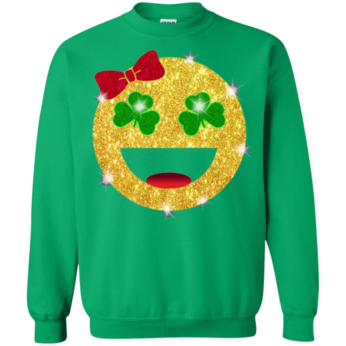 Happy Gold Blink Emoji Saint Patrick's Day T-shirt Irish Green