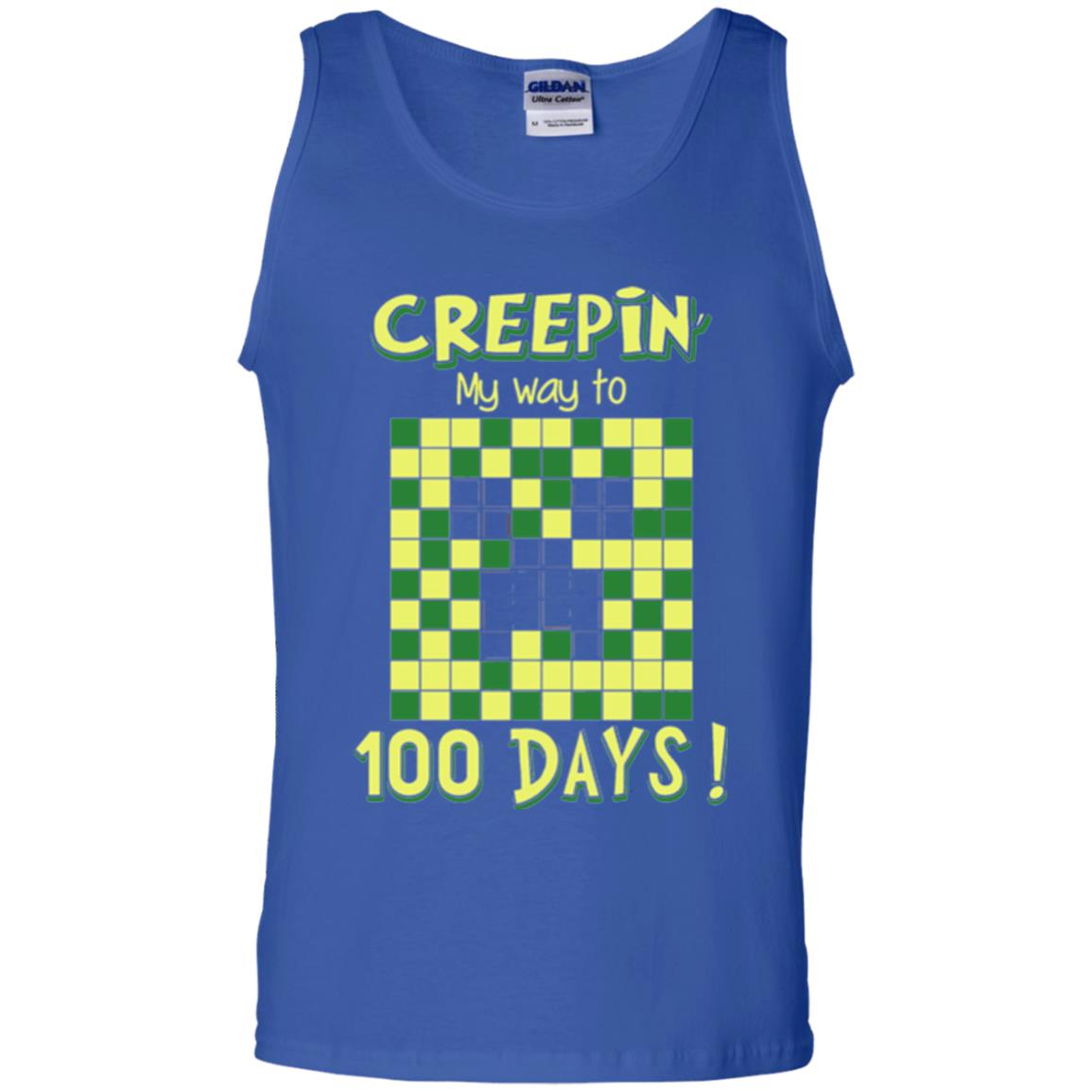 Teacher T-shirt Creepin My Way To 100 Days Royal