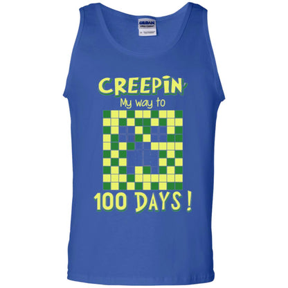 Teacher T-shirt Creepin My Way To 100 Days Royal