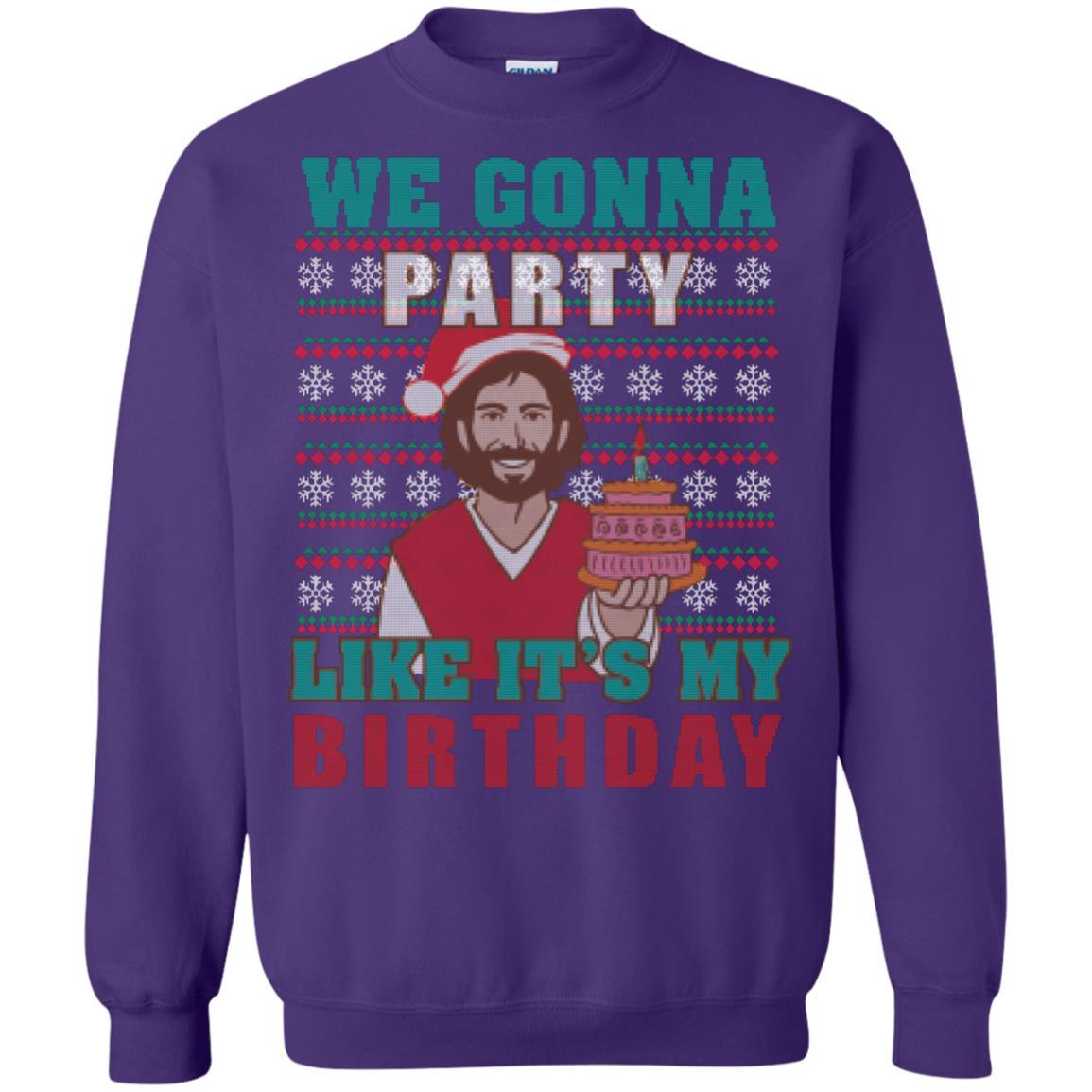 Brithday T-shirt We Gonna Party Like It's My Birthday Purple