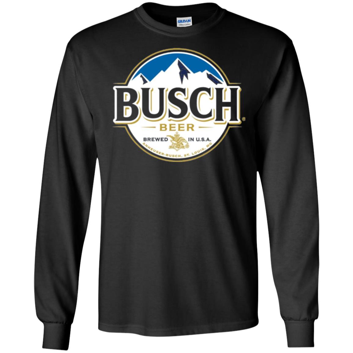 Beer Lovers T-shirt Busch Beer Black