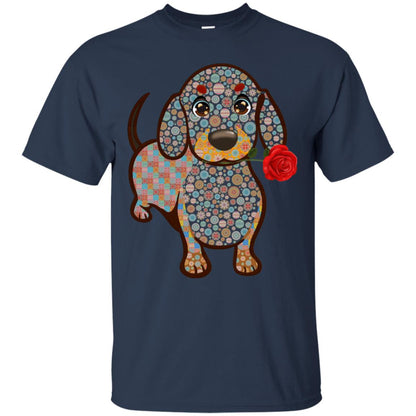 Dachshund Quilts Idea Gift Shirt For Mens Womens Navy