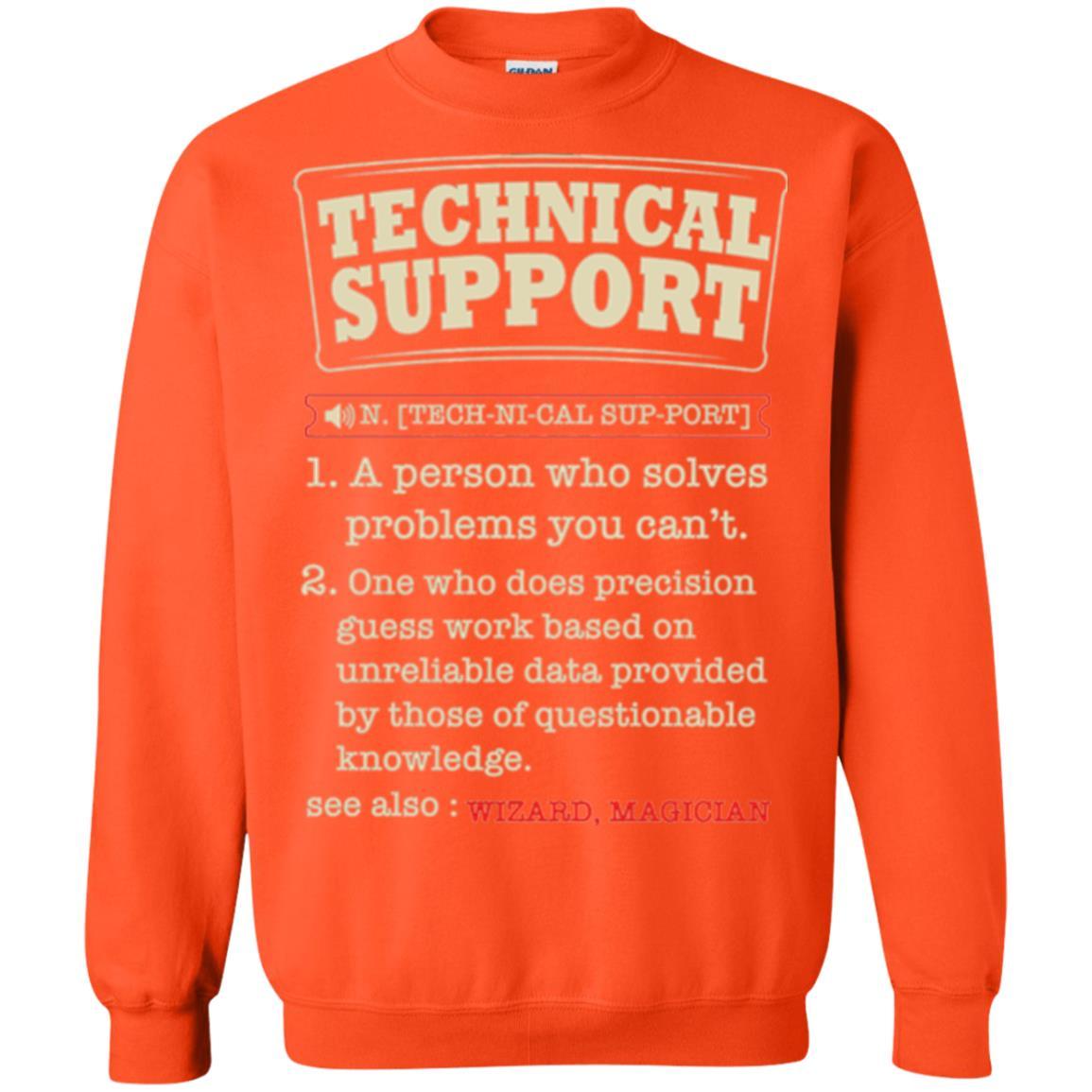 Computer Nerd T-shirt Technical Support Definition T-shirt Orange
