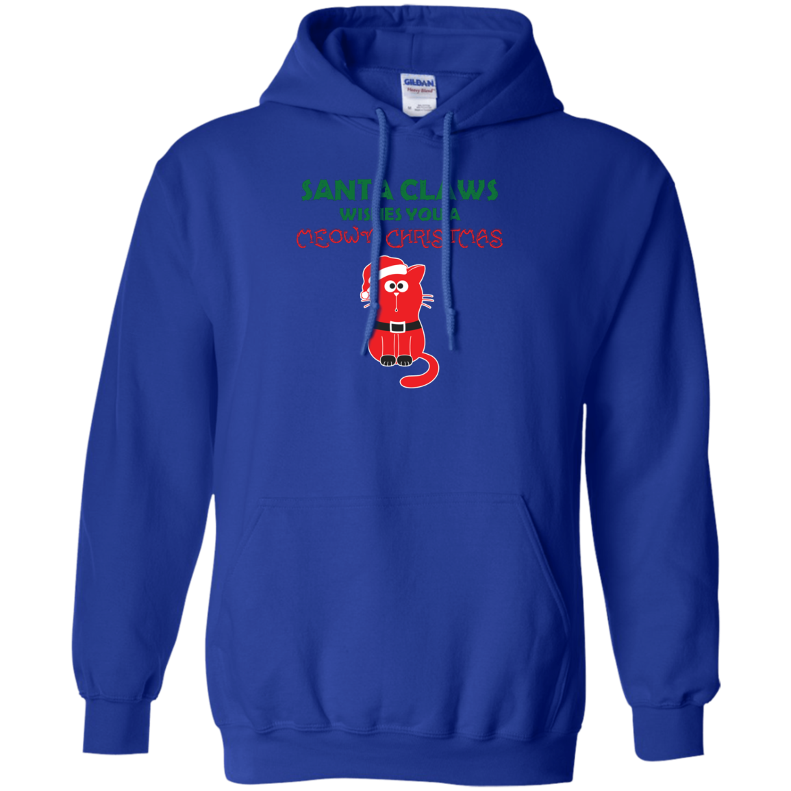 Christmas T-shirt Santa Claws Wishes You A Meowy Christmas Royal