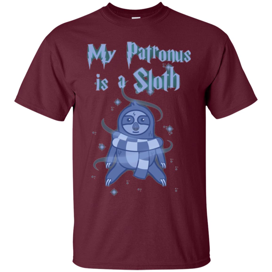 Sloth T-shirt My Patronus Is A Sloth Maroon