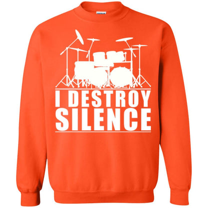 Drummer T-shirt I Destroy Silence Orange