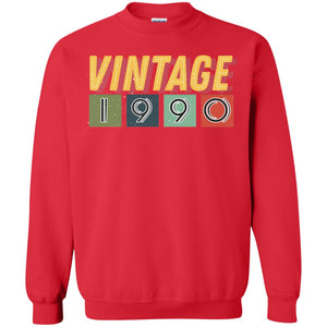 Vintage 1990 28th Birthday Gift Shirt For Mens Or WomensG180 Gildan Crewneck Pullover Sweatshirt 8 oz.