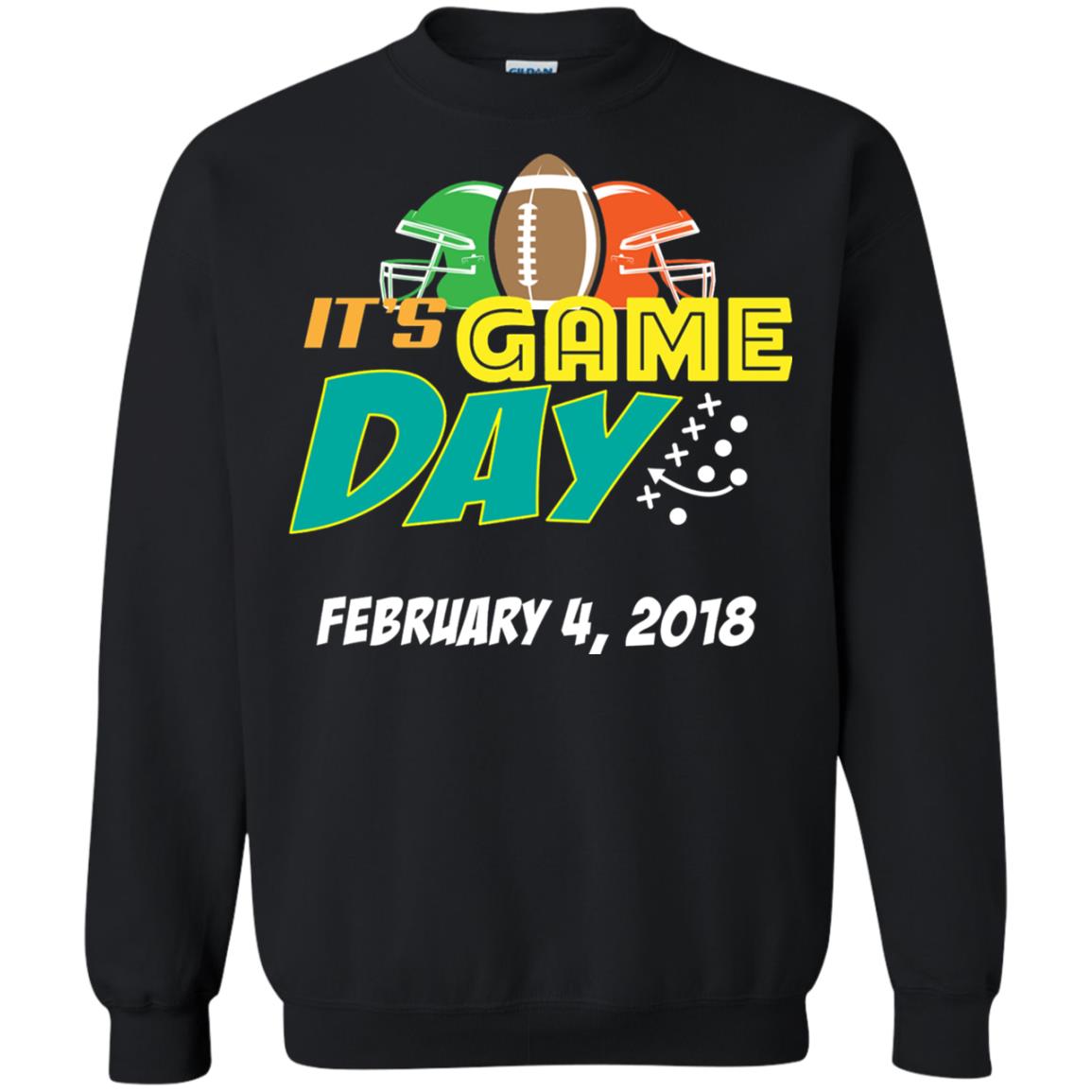 Football Lover T-shirt It_s Game Day February 4 2018 Black