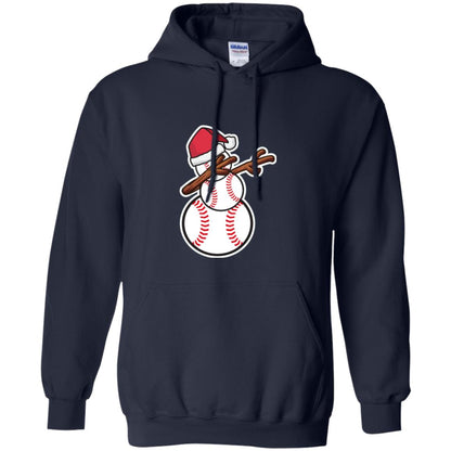 Christmas T-shirt Dabbing Snowman Baseball Navy