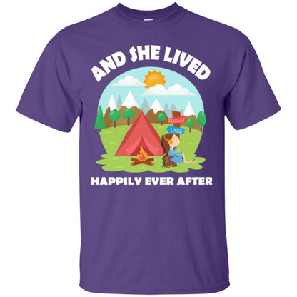 And She Lived Happily Ever After T-shirt Purple