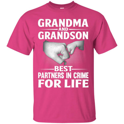 Grandma And Grandson Best Partners In Crime For Life Family T-shirt Heliconia