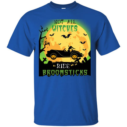 Not All Witches Ride Broomsticks Witches Drive Car Funny Halloween Shirt Royal