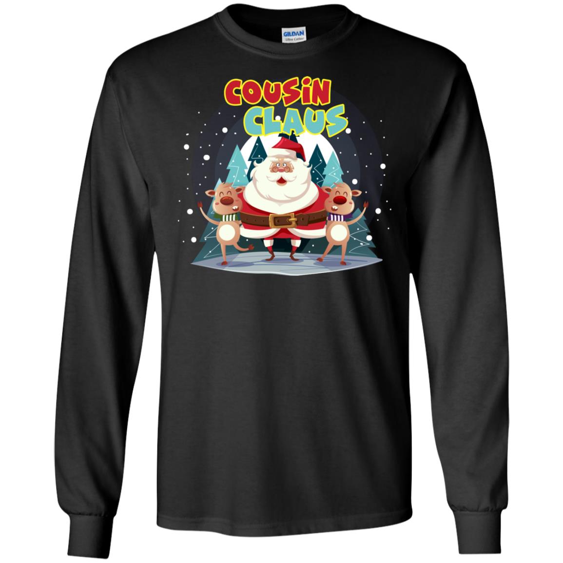 Cousin Claus Matching Family X-mas Gift Shirt Black