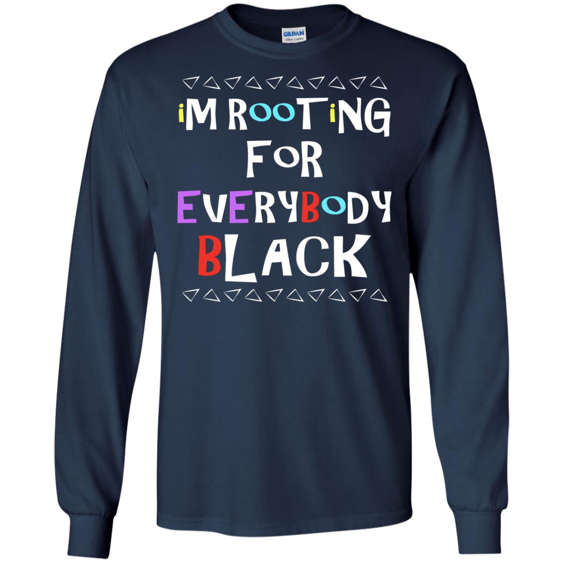 African American T-shirt I'm Rooting For Everybody Black Navy