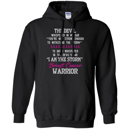 Breast Cancer Warrior T-shirt I Am The Storm Breast Cancer Warrior With Pink Ribbons Black
