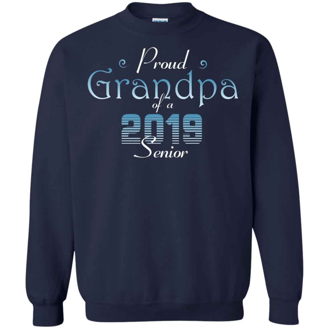 Proud Grandpa Of 2019 Senior Granddad Shirt Navy