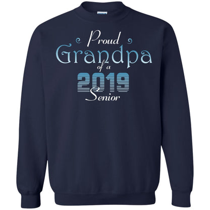 Proud Grandpa Of 2019 Senior Granddad Shirt Navy
