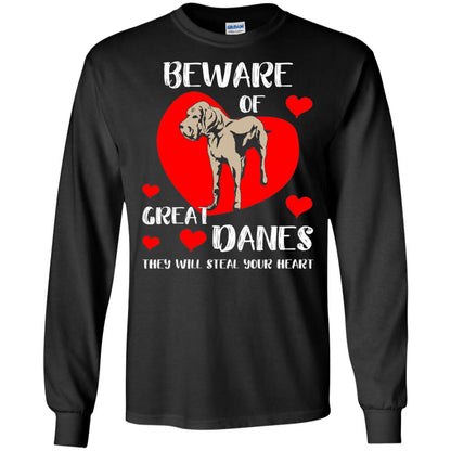 Beware Of Great Danes They Will Steal Your Heart Cute Shirt Black
