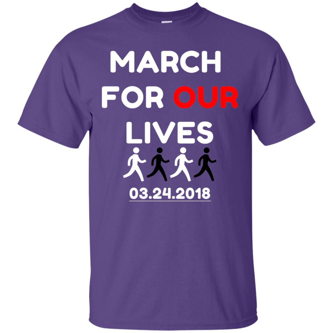 March For Our Lives Gun Control T-shirt Purple