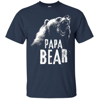Papa Bear Best Dad For Fathers Day T-shirt Navy