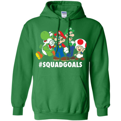Nintendo Super Mario Luigi #squadgoals Gamer T-shirt Irish Green