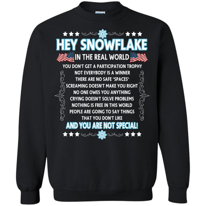 Hey Snowflake In The Real World Military T-shirt Black