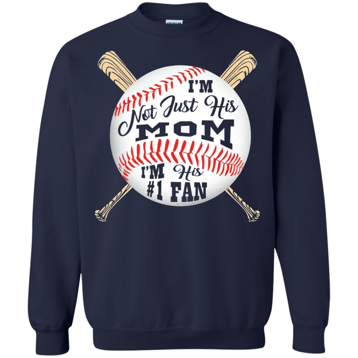 Baseball Mom Shirt Im Not Just His Mom Fan Navy