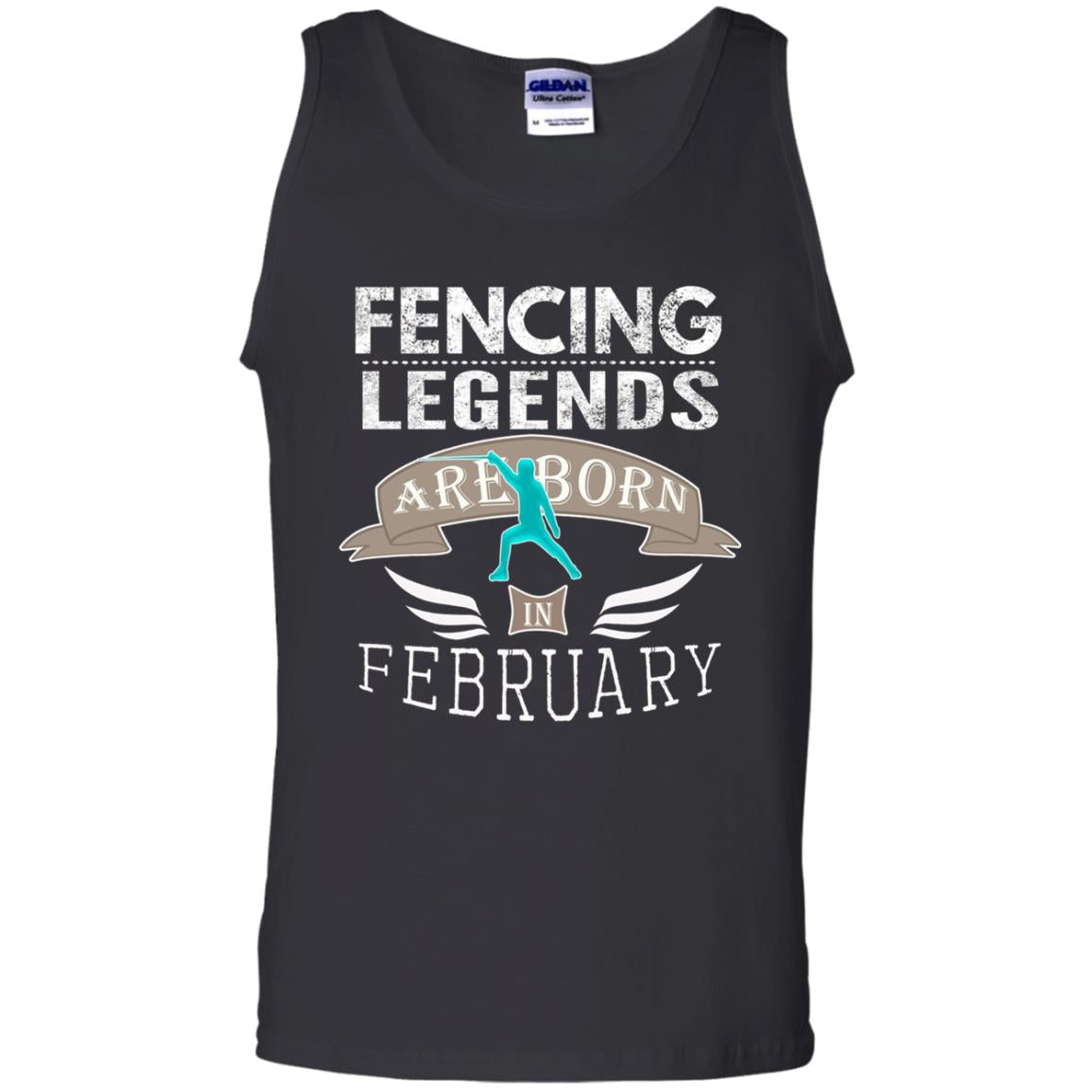 Fencing Legends Are Born In February Fencing Lover T-shirt Black