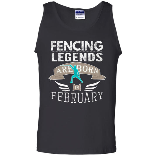 Fencing Legends Are Born In February Fencing Lover T-shirt Black