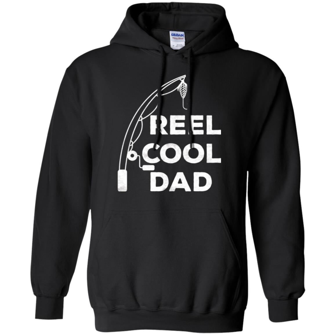 Fisherman T-shirt Reel Cool Dad Black