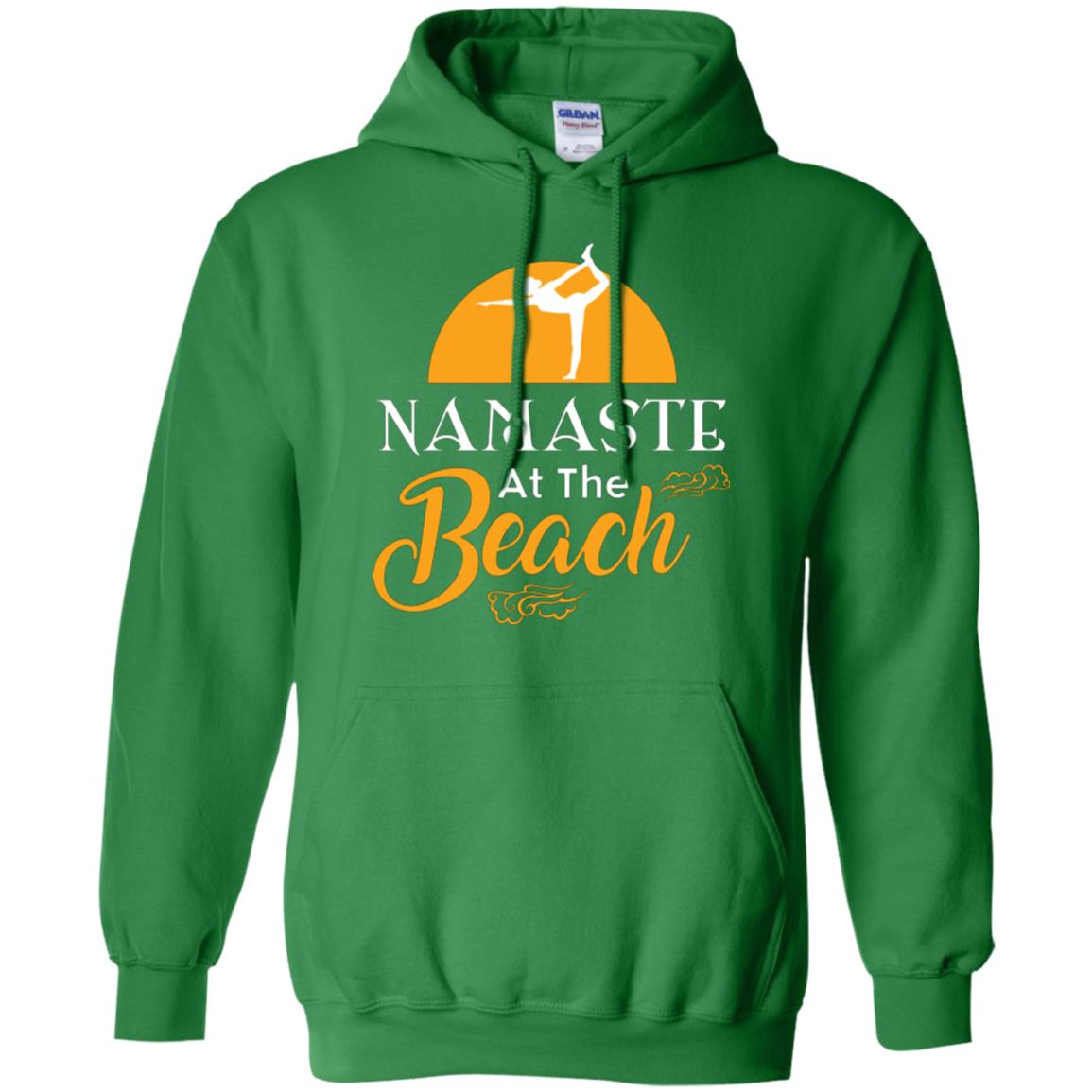 Yoga Lover T-shirt Namaste At The Beach Irish Green