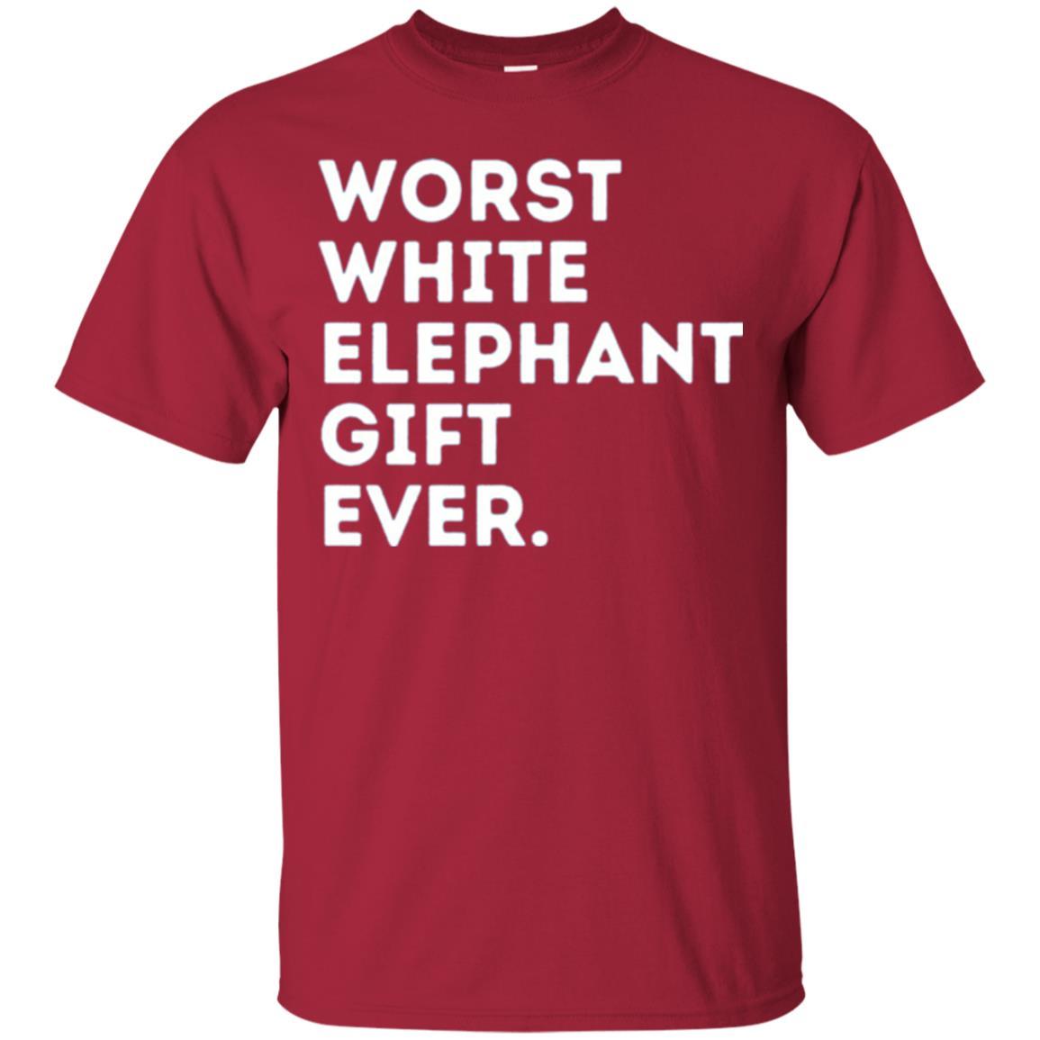 Best Worst White Elephant T-shirt Cardinal