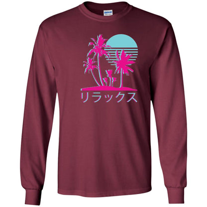 Aesthetic Vaporwave Otaku Summer Shirt Maroon
