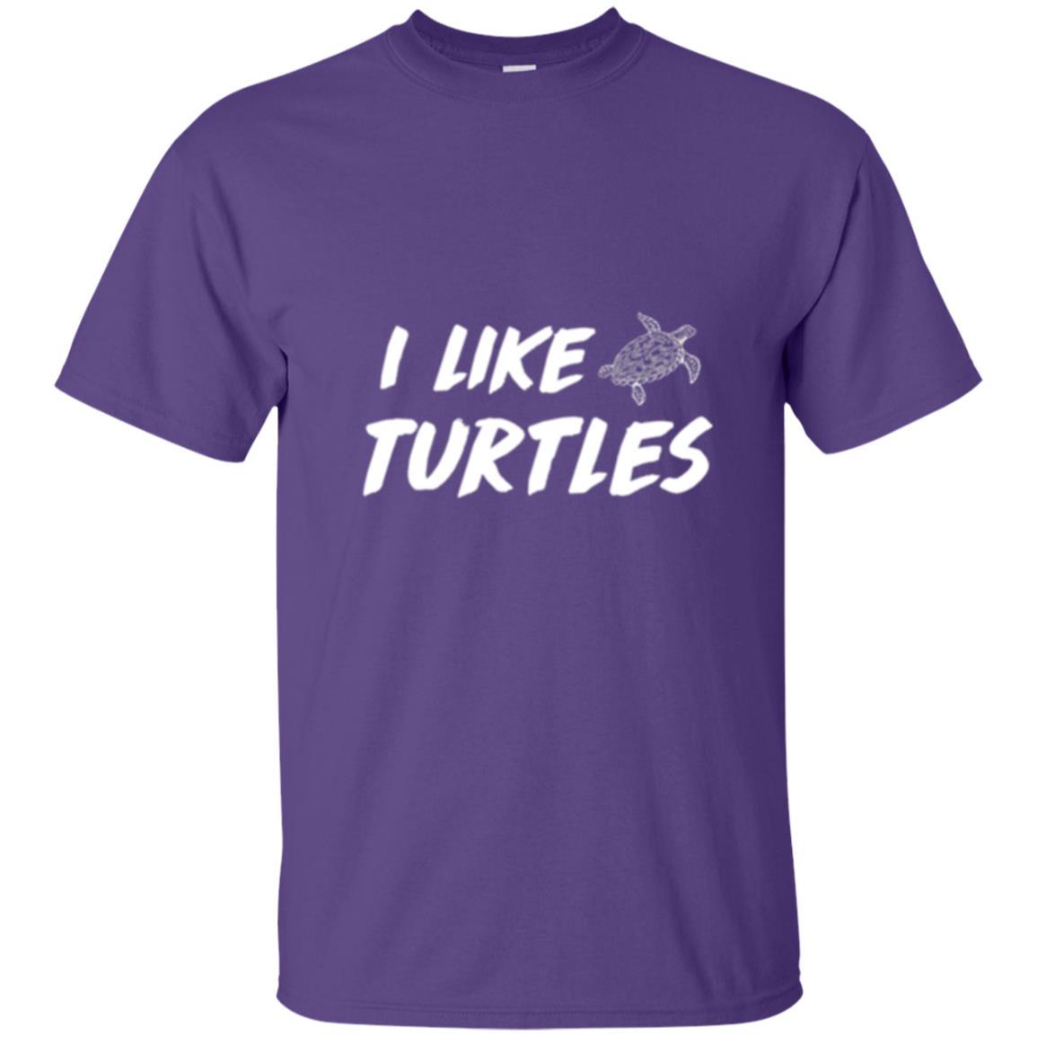 Turtle Lover T-shirt I Like Turtles Purple