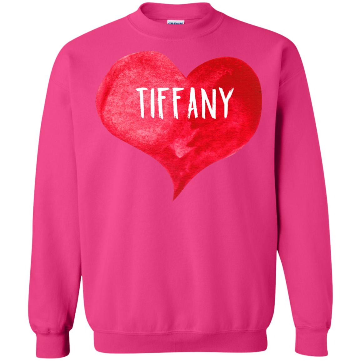 Valentine_s Day T-shirt I Love Tiffany Love Heart T-shirt Heliconia