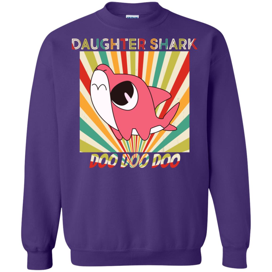 Daughter Shark Doo Doo Doo Family Shark Gift Shirt Purple