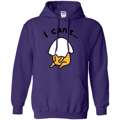 Film T-shirt Gudetama Lazy Egg I Can't Purple