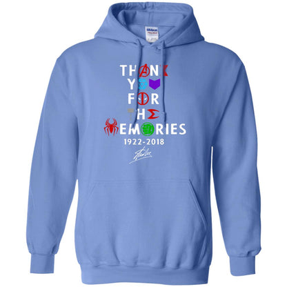 Thank You For The Memories Stan Lee Movie Hero Fan Shirt Carolina Blue