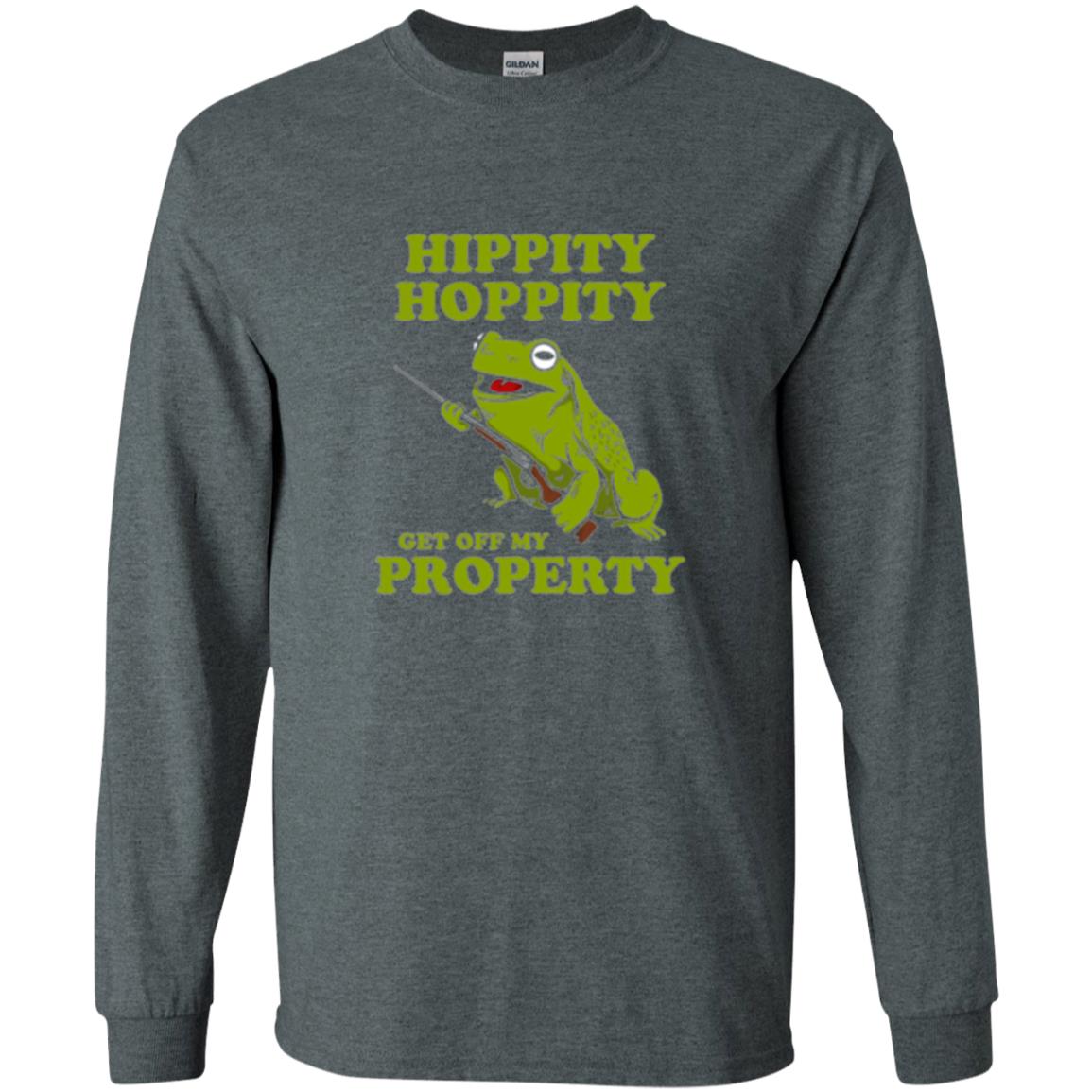 Frog Lover T-shirt Hippity Hoppity Get Off My Property Dark Heather