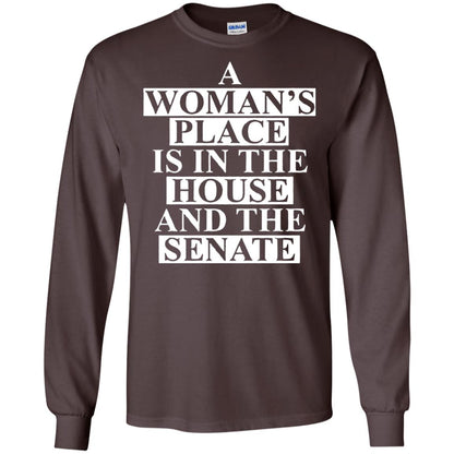 A Woman_s Place Is In The House And The Senate T-shirt Dark Chocolate