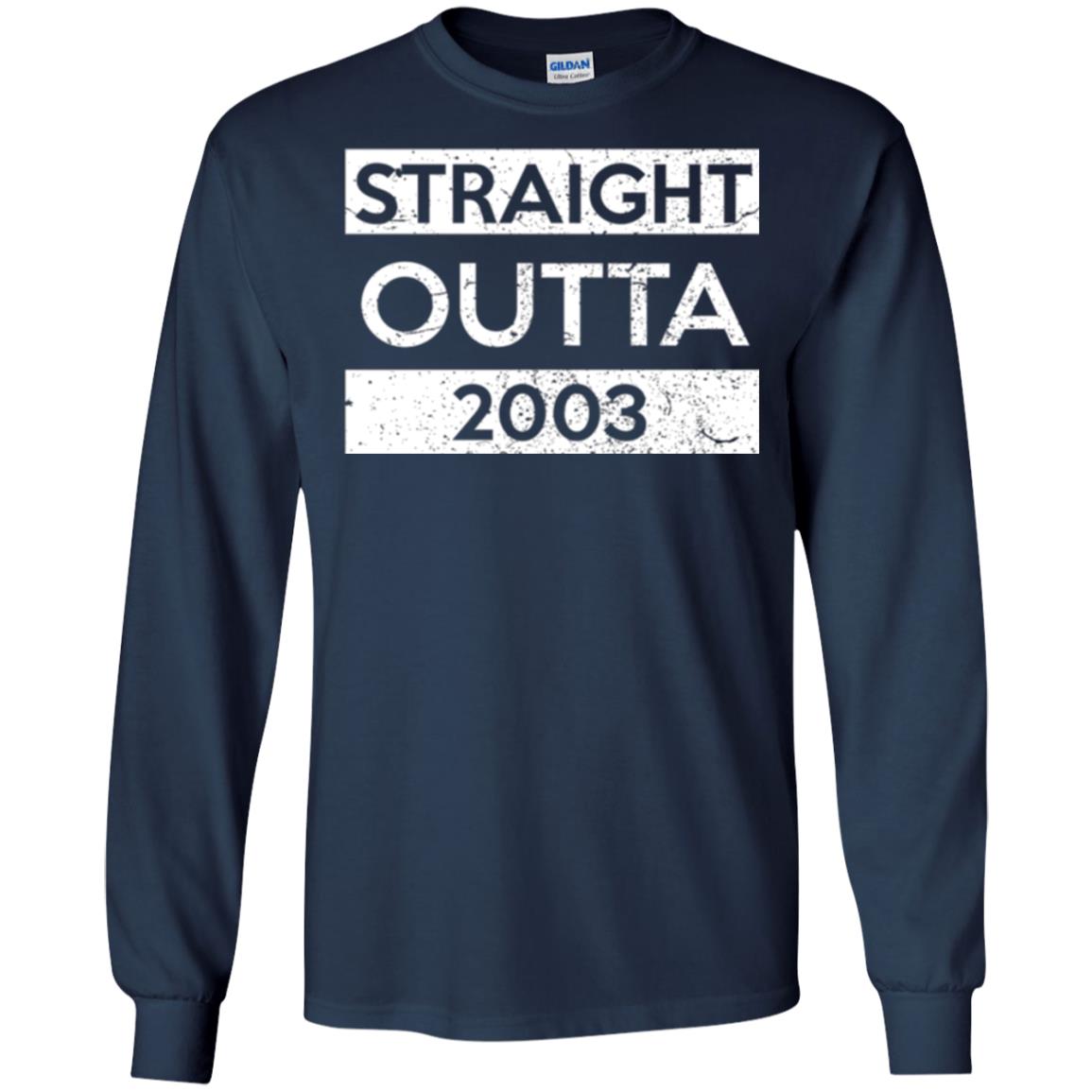 Brithday T-shirt Straight Outta 2003 Navy