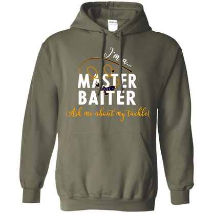 I'm A Master Baiter Ask Me About My Tackle Fishing Shirt For Mens Or Womnes Military Green