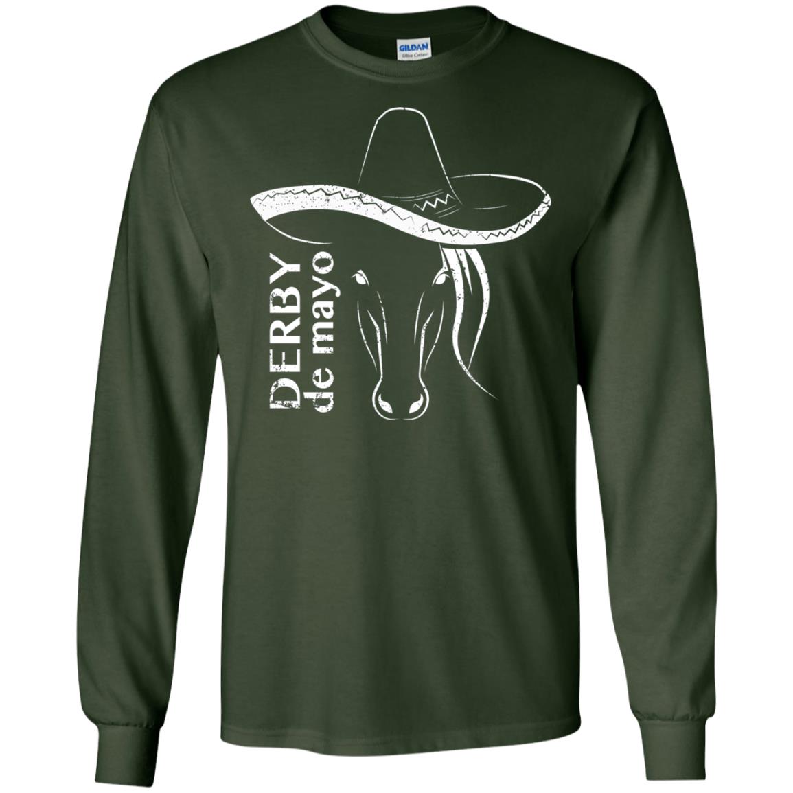 Derby De Mayo Sombrero Horse Race Shirt Forest Green