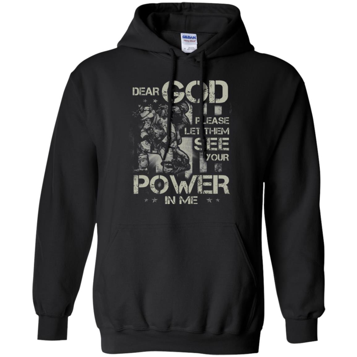 Dear God Please Let Them See Yuor Future In Me Military Shirt Black