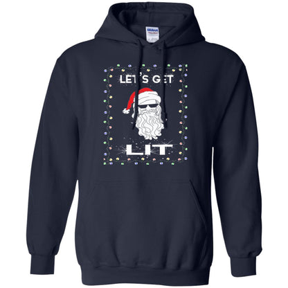 Christmas T-shirt Let_s Get Lit Navy