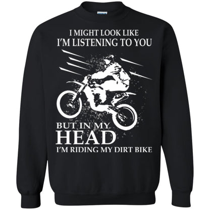 Funny Motocross T-shirt I_m Riding My Dirt Bike Black